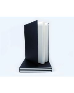 Skitsebog seawhite A4 højformat 140g sort