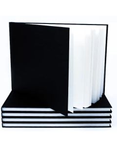 Skitsebog seawhite A4 tværformat 140g sort