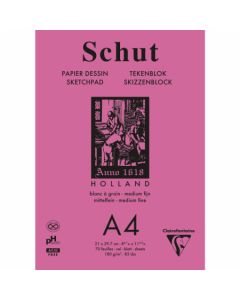 Skitseblok schut A4 180g á grain