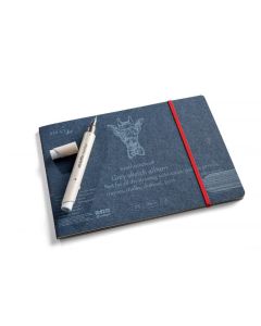 Skitsehæfte SMLT authentic 24x17cm 180g - grå