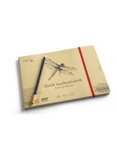 Skitsehæfte SMLT authentic 24x17cm 80g hvid creme