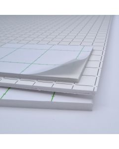 Skumpap med klæb hvid 5mm 70x100