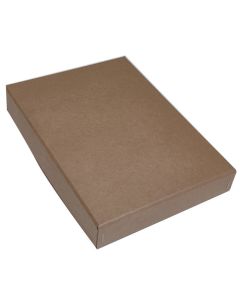 Æske fladhæftet A5 brun TK - H.3cm x B.15,4cm x L.21,5cm