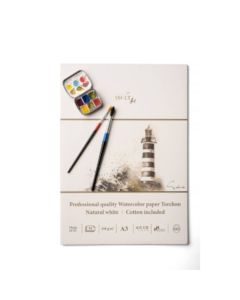 Akvarelblok SMLT 250g A3 torchon kludeholdig