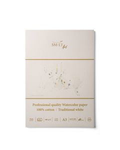 Akvarelblok SMLT prof. 400g A3 koldpresset 100% bomuld