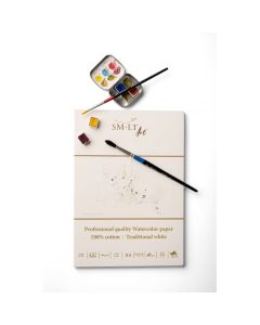 Akvarelblok SMLT prof. 400g A4 koldpresset 100% bomuld