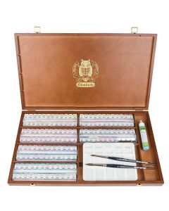 Akvarelbox Horadam ½ pans 140ass træbox + tilbehør