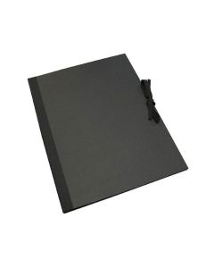 Klapmappe A2+/45x66cm sort m/bånd kraftfolio