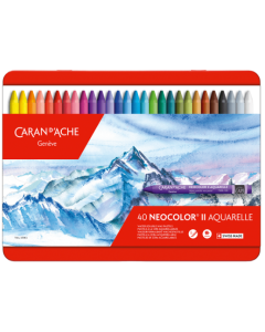 Vokspastel vandopløselig Neocolor II sæt 40 ass.