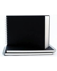 Skitsebog euro A5 tværformat 160g sort spiral