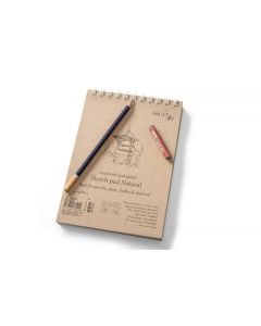 Skitseblok SMLT authentic A5 100g natur - spiral