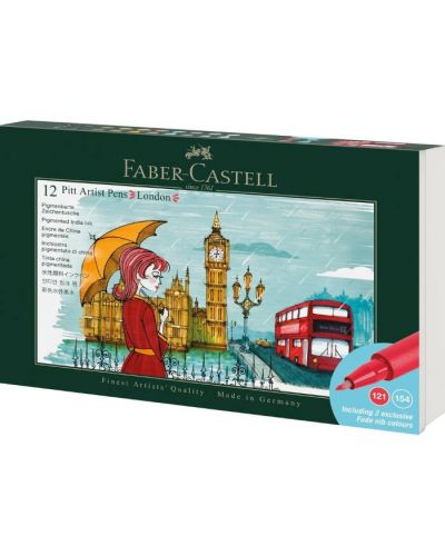 Fiberpen pitt B sæt 12ass London - 267137