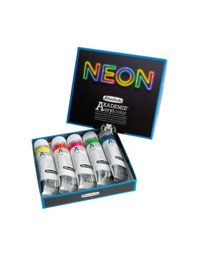 Akryl Akademie sæt 5x60ml ass Neon farver