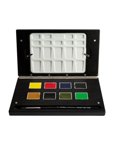 Akvarelbox horadam XL pans 8ass "Black wooden box"