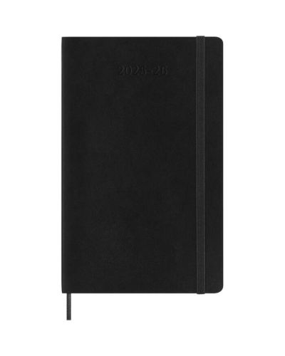 Kalender Moleskine 2025/2026 Large/13x21 cm dag sort softcover