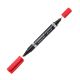 OHP-pen permanent Lumocolor Duo 0,6mm/0,8mm 348 rød