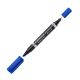 OHP-pen permanent Lumocolor Duo 0,6mm/0,8mm 348 blå