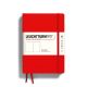 Notesbog Leuchtturm A5 251s ulinjeret red hardcover
