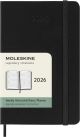 Kalender Moleskine 26 P uge horisontal sort hc