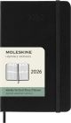 Kalender Moleskine 26 P uge vertikal tf sort hc