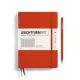 Notesbog Leuchtturm A5 251s kvadreret fox red hardcover