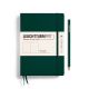 Notesbog Leuchtturm A5 251s ulinjeret forest green hardcover