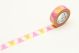 Masking tape 15mm x 7m D335RZ triangle and diamond pink