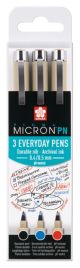 Multiliner pigma micron PN sæt 3 ass black,red,blue