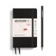 Kalender Leuchtturm 2025 A6 uge+noter linjeret hardcover black