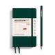 Kalender Leuchtturm 2025 A6 uge+noter linjeret hardcover forest green