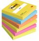Notesblok post-it 76x76mm 654 energetic 6ass