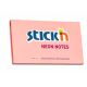 Notesblok stick'n 76x127mm rosa