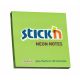 Notesblok med klæb stick'n 76x76mm grøn