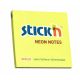Notesblok med klæb stick'n 76x76mm gul