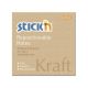 Notesblok med klæb stick'n 76x76mm kraft