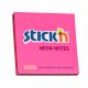 Notesblok stick'n 76x76mm magenta