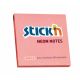 Notesblok stick'n 76x76mm rosa